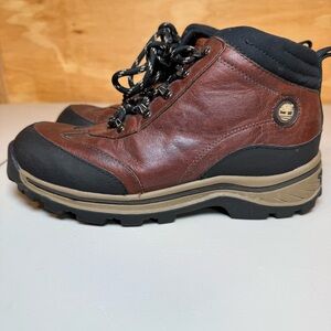 Timberland Kid’s Dark Brown Leather Boots Lace Up